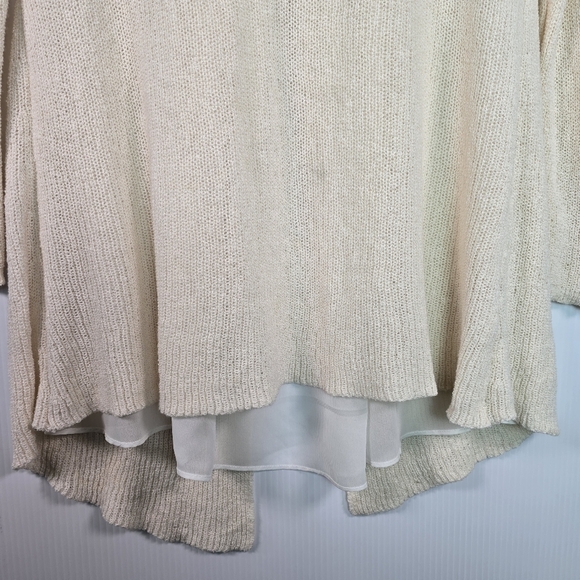 Anthropologie MOTH Women's Pullover Knit Open Back Sweater 3/4 Sleeve XS - Picture 3 of 14
